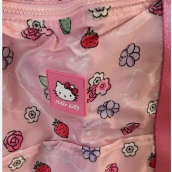 NEW Japan Sanrio Pink Hello Kitty Packable Weekender Bag - Picture 2 of 7